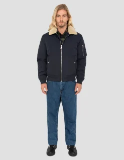 Blouson army bleu marine et beige - MARINE/BEIGE