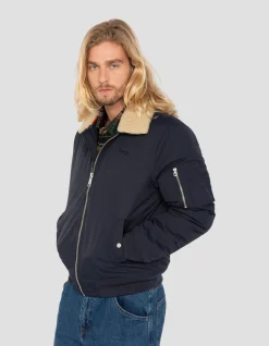 Blouson army bleu marine et beige - MARINE/BEIGE