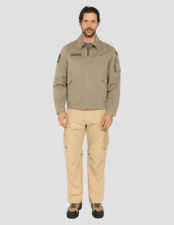 Blouson army taupe badgé - TAUPE