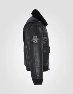 Blouson aviateur G-1 "Wings of Gold" noir, mythique USA - NOIR