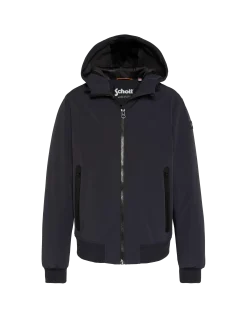 Blouson bleu marine foncé urban à capuche - MARINE FONCÉ