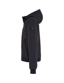 Blouson bleu marine foncé urban à capuche - MARINE FONCÉ