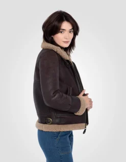 Blouson bombardier B-3 cordovan, cuir de mouton - CORDOVAN