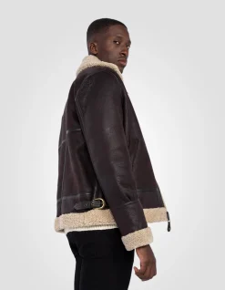 Blouson bombardier B-3 cordovan, cuir de mouton - CORDOVAN