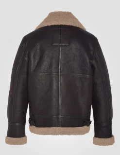 Blouson bombardier B-3 cordovan, cuir de mouton - CORDOVAN