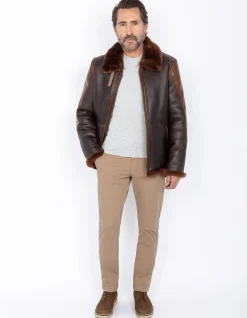 Blouson bombardier B-3 mythique USA, cuir de mouton - EXPRESSO