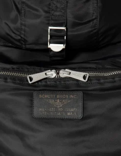 Blouson bomber noir type N2B à capuche avec sac à dos intégré - NOIR
