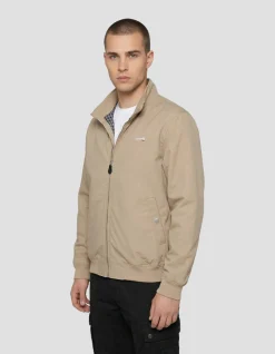 Blouson casual beige avec doublure à carreaux - BEIGE