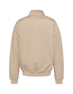 Blouson casual beige avec doublure à carreaux - BEIGE