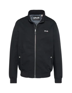 Blouson casual bleu marine avec doublure à carreaux - MARINE
