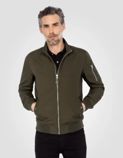 Blouson casual kaki foncé - KAKI FONCÉ