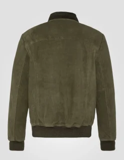 Blouson casual léger kaki, cuir de chèvre - KAKI