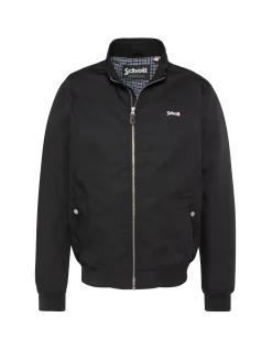 Blouson casual noir avec doublure à carreaux - NOIR