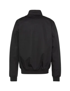 Blouson casual noir avec doublure à carreaux - NOIR