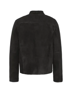 Blouson casual noir, chèvre velours ultralight - NOIR