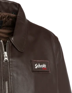 Blouson CWU marron, cuir d'agneau - MARRON