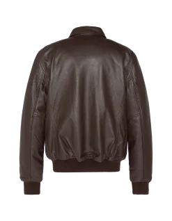 Blouson CWU marron, cuir d'agneau - MARRON