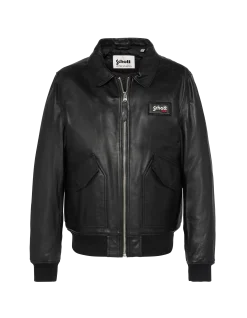 Blouson CWU noir, cuir d'agneau - NOIR