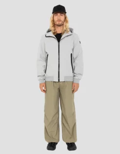Blouson gris acier urban à capuche - GRIS ACIER