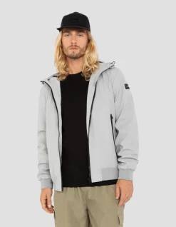 Blouson gris acier urban à capuche - GRIS ACIER