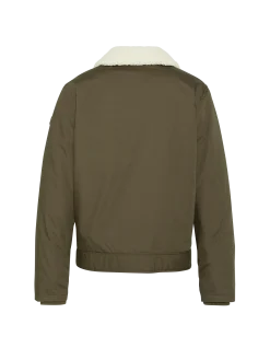 Blouson kaki avec col sherpa amovible - KAKI