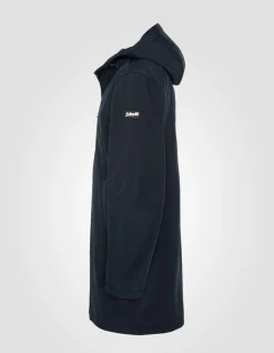 Blouson long urban déperlant bleu marine - MARINE