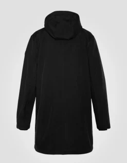 Blouson long urban déperlant noir - NOIR