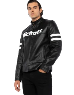 Blouson motard noir, cuir de vachette - NOIR