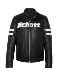Blouson motard noir, cuir de vachette - NOIR