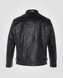 Blouson motard noir mythique USA, cuir de vachette - NOIR