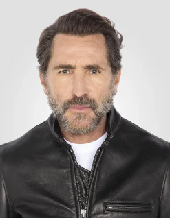 Blouson motard noir mythique USA, cuir de vachette - NOIR