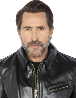 Blouson motard noir mythique USA, cuir de cheval - NOIR