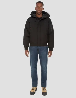 Blouson noir à capuche - NOIR