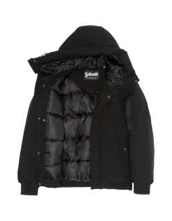 Blouson noir à capuche - NOIR