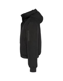Blouson noir à capuche - NOIR