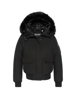 Blouson noir snorkel court à capuche - NOIR