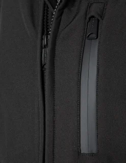 Blouson noir softshell à capuche - NOIR