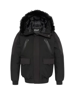 Blouson noir urban à capuche enfant - NOIR