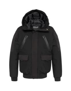 Blouson noir urban à capuche enfant - NOIR