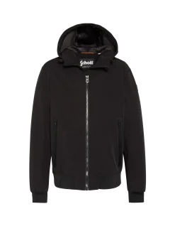 Blouson noir urban à capuche - NOIR