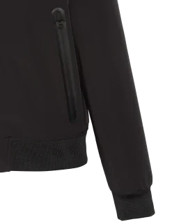Blouson noir urban à capuche - NOIR