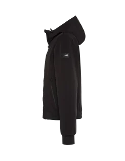 Blouson noir urban à capuche - NOIR
