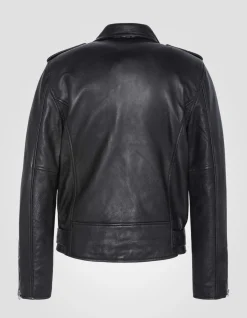 Blouson Perfecto® ajusté noir, cuir d'agneau - NOIR