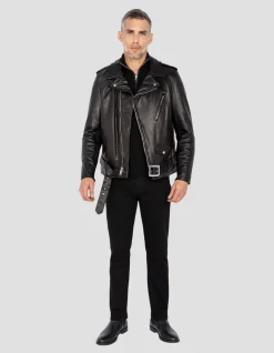 Blouson Perfecto® grainé noir One Star mythique USA, cuir de vachette - NOIR