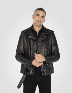 Blouson Perfecto® grainé noir One Star mythique USA, cuir de vachette - NOIR