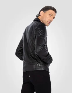 Blouson Perfecto® noir, cuir d'agneau - NOIR