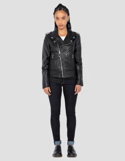 Blouson Perfecto® noir, cuir d'agneau - NOIR
