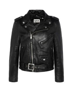 Blouson Perfecto® noir, cuir d'agneau lavé - NOIR