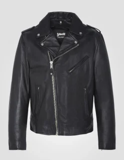 Blouson Perfecto® noir, cuir d'agneau, grande taille - NOIR