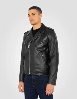 Blouson Perfecto® noir, cuir de vachette - NOIR